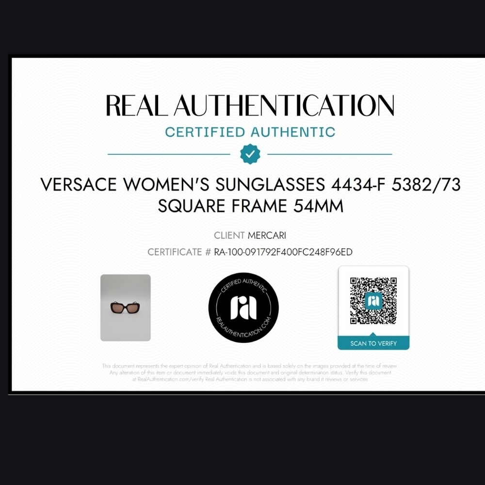 VERSACE Women's Sunglasses 4434-F 5382/73 Square Frame 54mm Colored Lenses - Picture 2 of 16